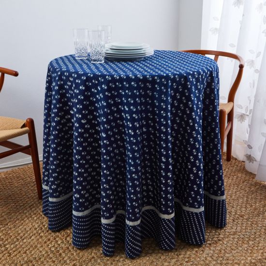Nagina Round Tablecloth - Indigo